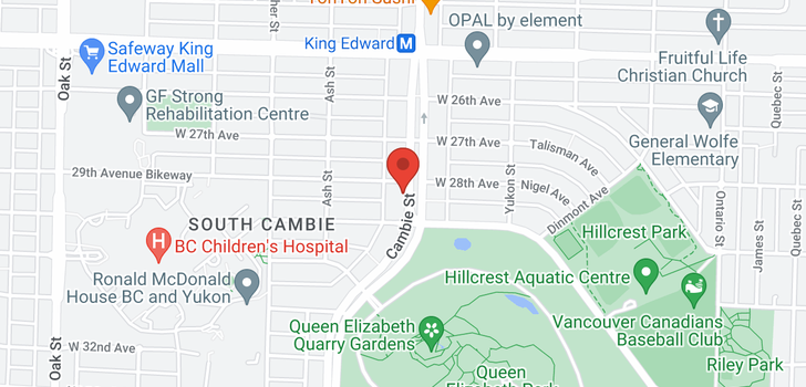 map of 703 4427 CAMBIE STREET
